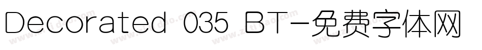 Decorated 035 BT字体转换